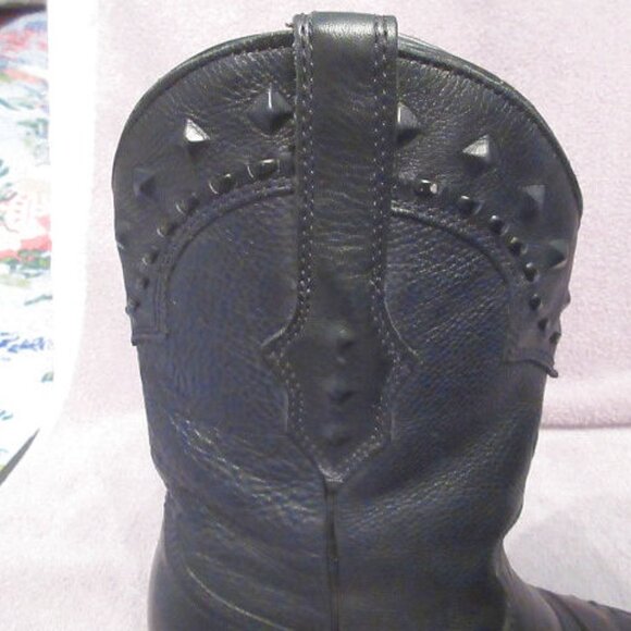 Ariat Womens Dixie Leather Cowboy Boots Size 7.5 Studs Mid-Calf Western Baddie - Picture 3 of 13